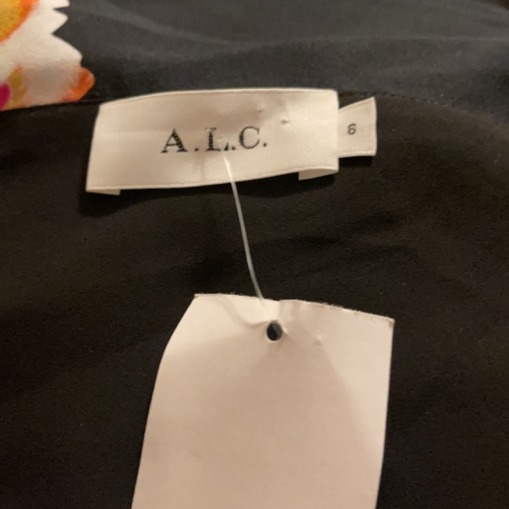 HP 🔥 A.L.C. Lucia Dress,A-line,Floral Print,Silk Cold Shoulder,NWT,Size 6 - Picture 5 of 13